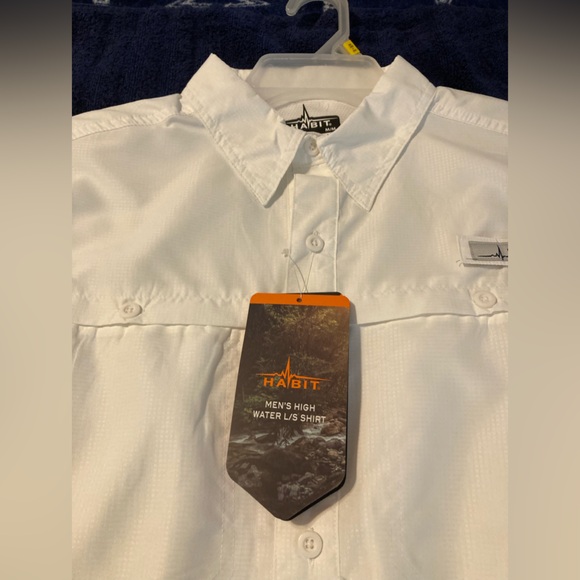 NWT Habit solar factor men’s button front long sleeve shirt - Picture 2 of 8